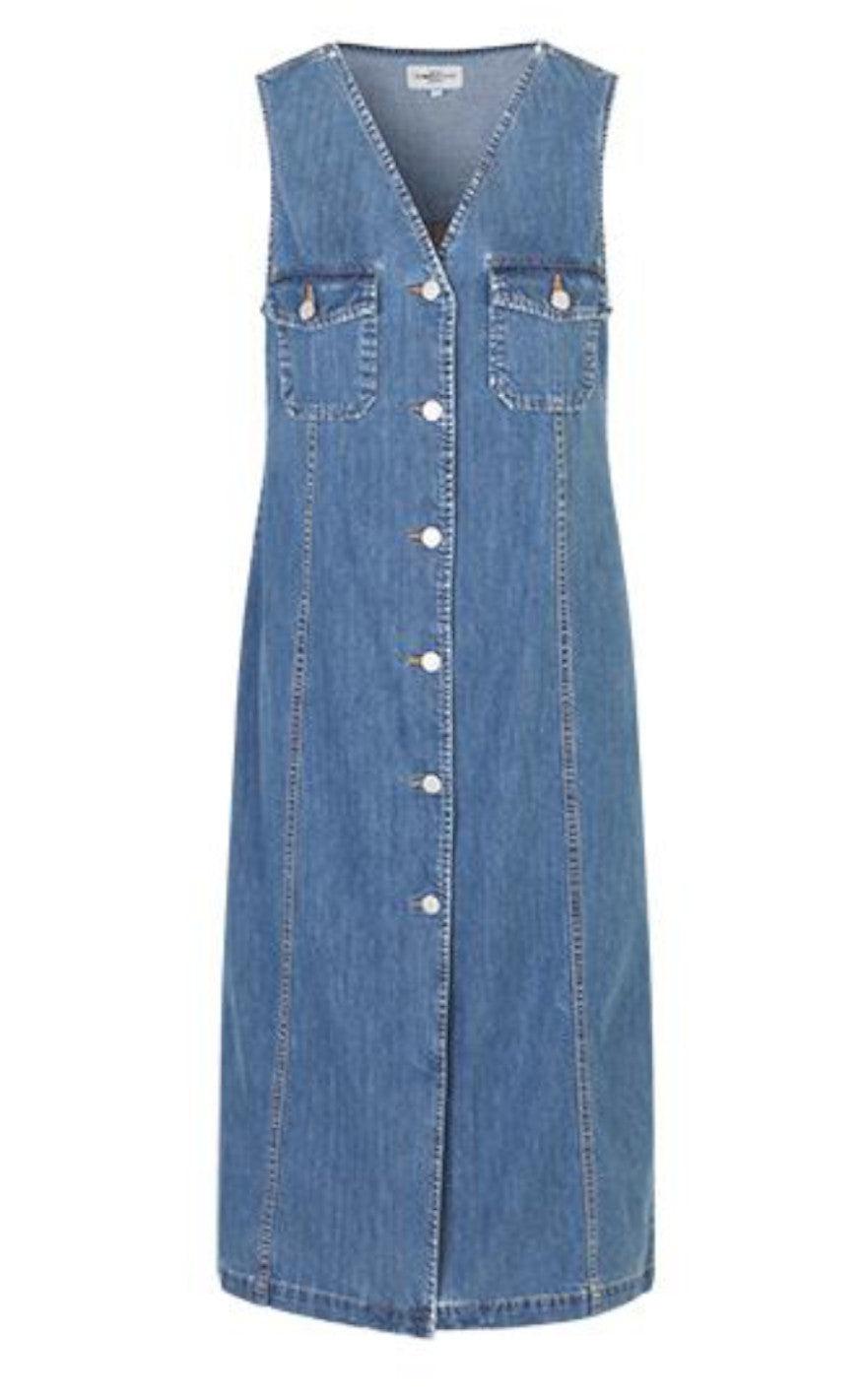Global Funk Kjole Oliwia Mid Vintage Blue