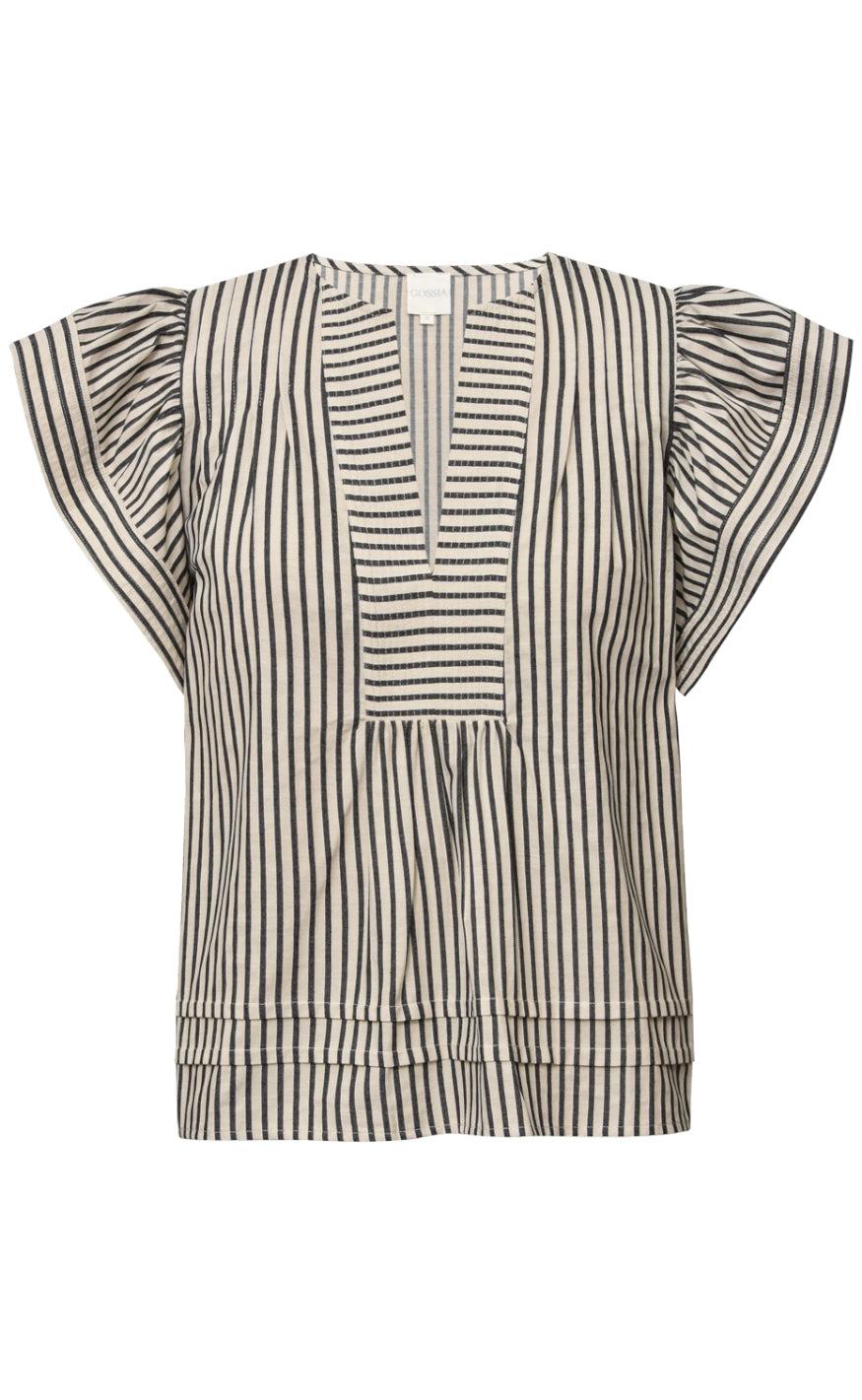 Gossia Bluse Minka Creme Black Stripes
