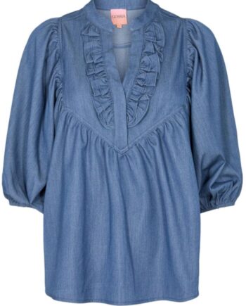 Gossia Bluse Morgan Denim Blue Chambrey