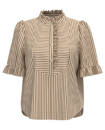 Gossia Skjorte Benedicte Creme Brown Stripes