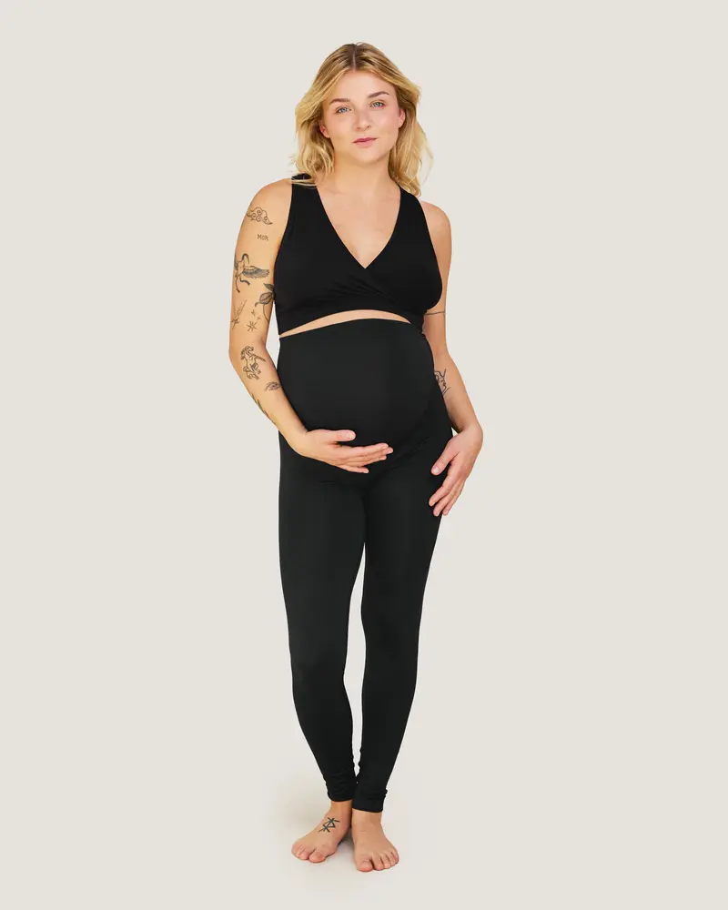 Graviditets Leggings Med Støtte Sort Medium