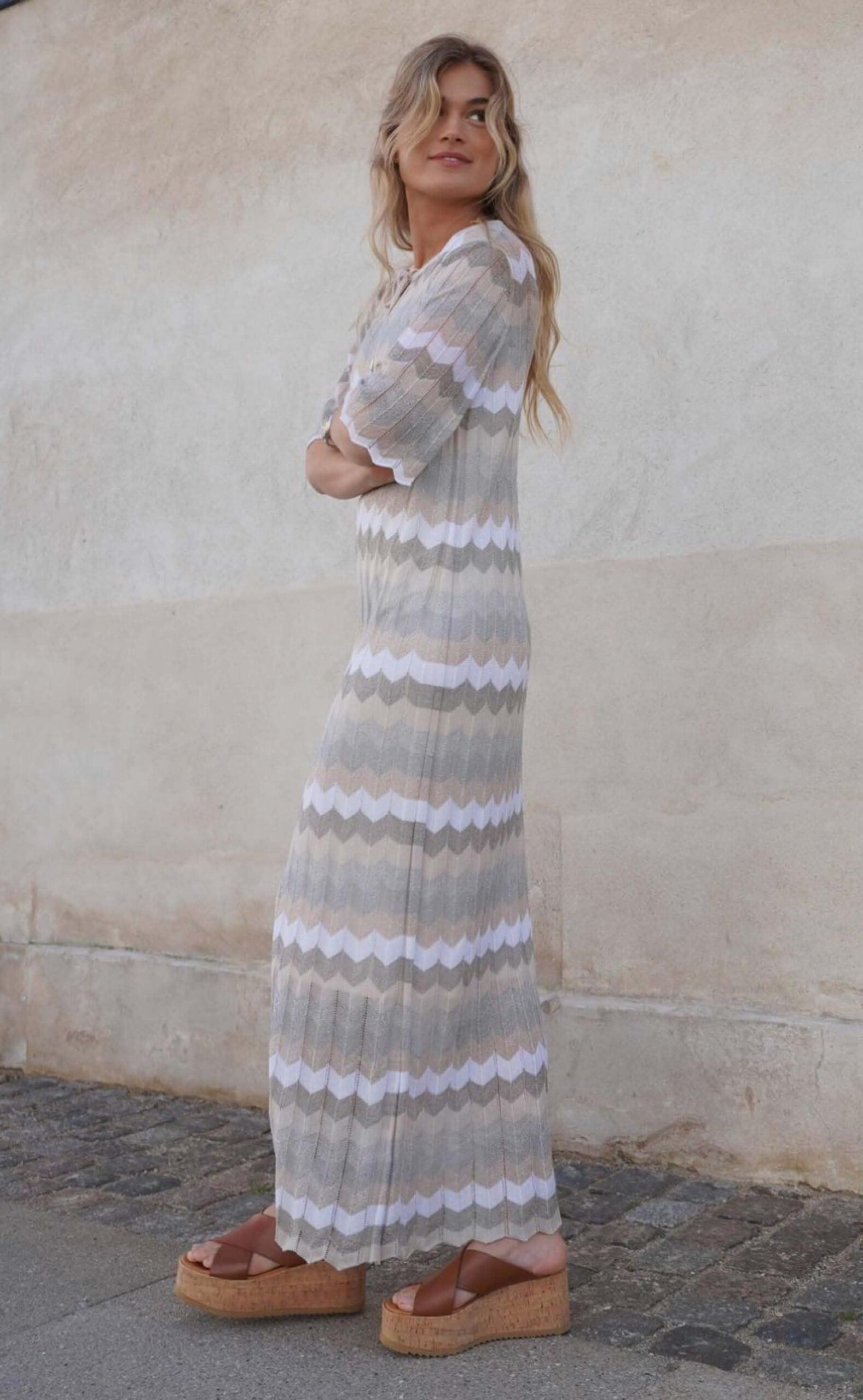 Gustav Kjole Honey Knit Grey Pearl