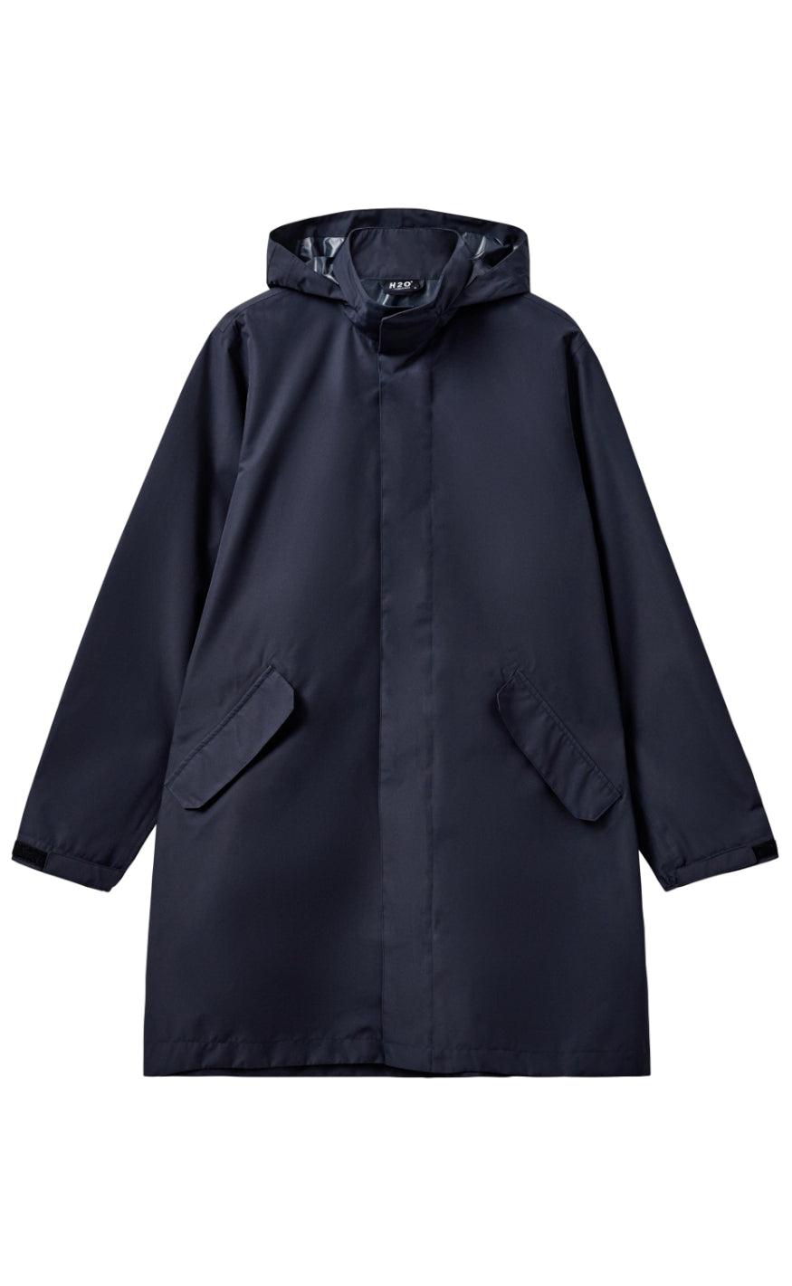 H2o Regnjakke Rømø Long Unisex Navy