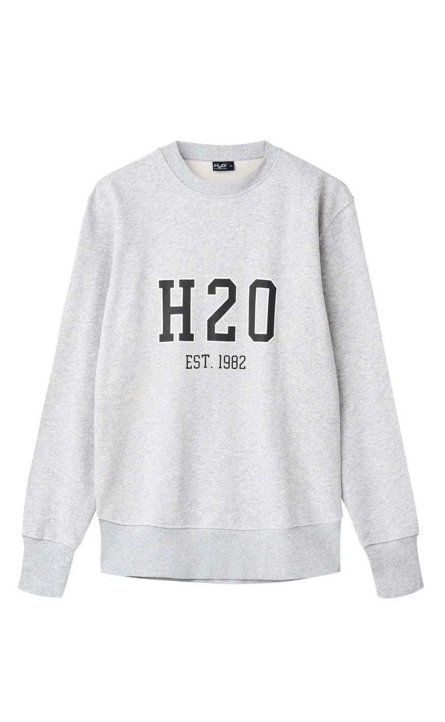 H2o Sweater College Sweat 39 Neck Light Grey Melange