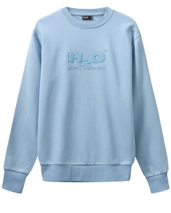 H2o Sweater Logo Sweat   39 Neck Baby Blue