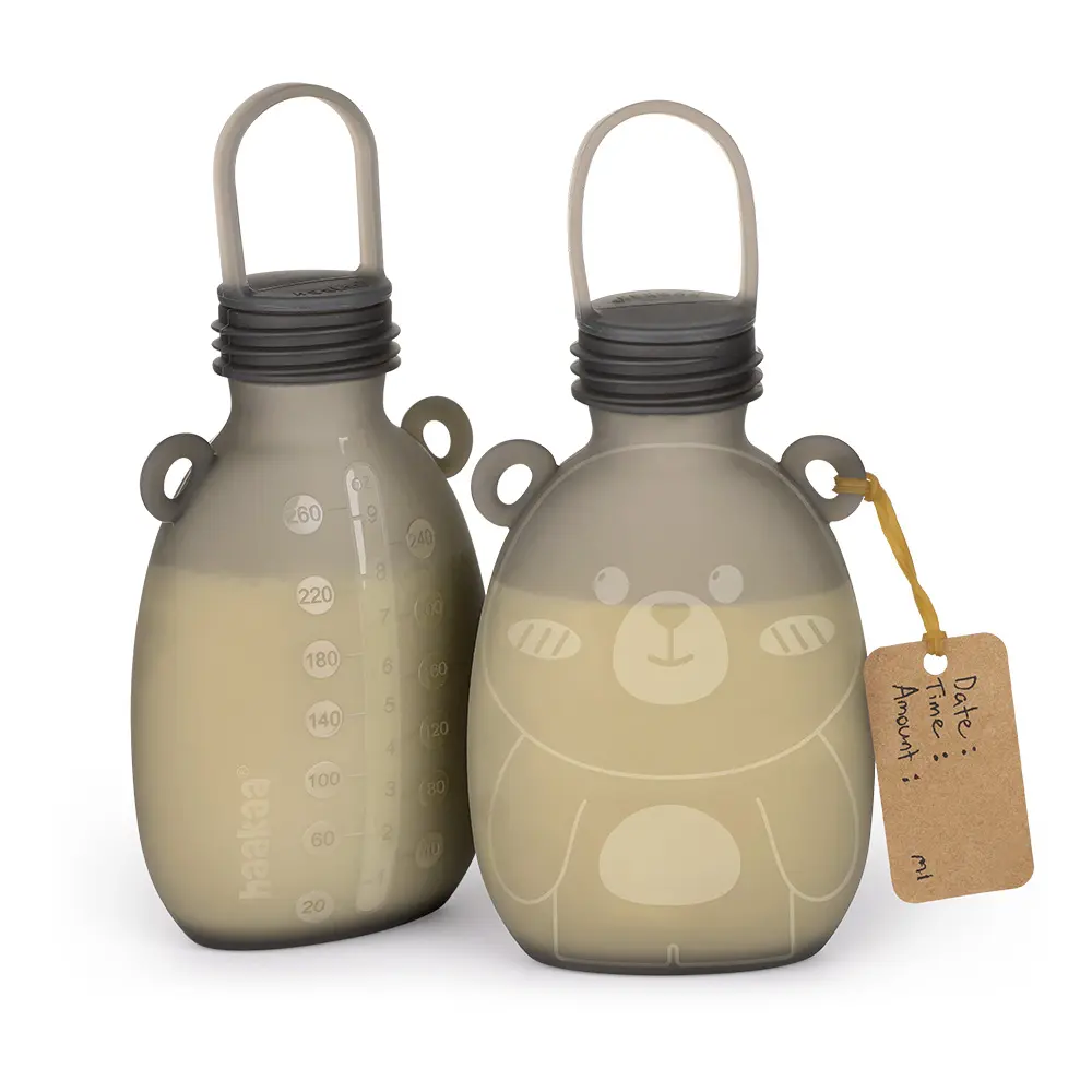 Happii Bear Silikoneposer Til Mælk 260ml -pak