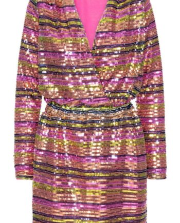 Hunkøn Kjole Anette Rainbow Sequins