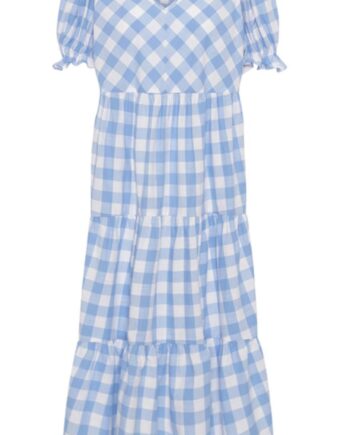 Hunkøn Kjole Geira Blue Checked