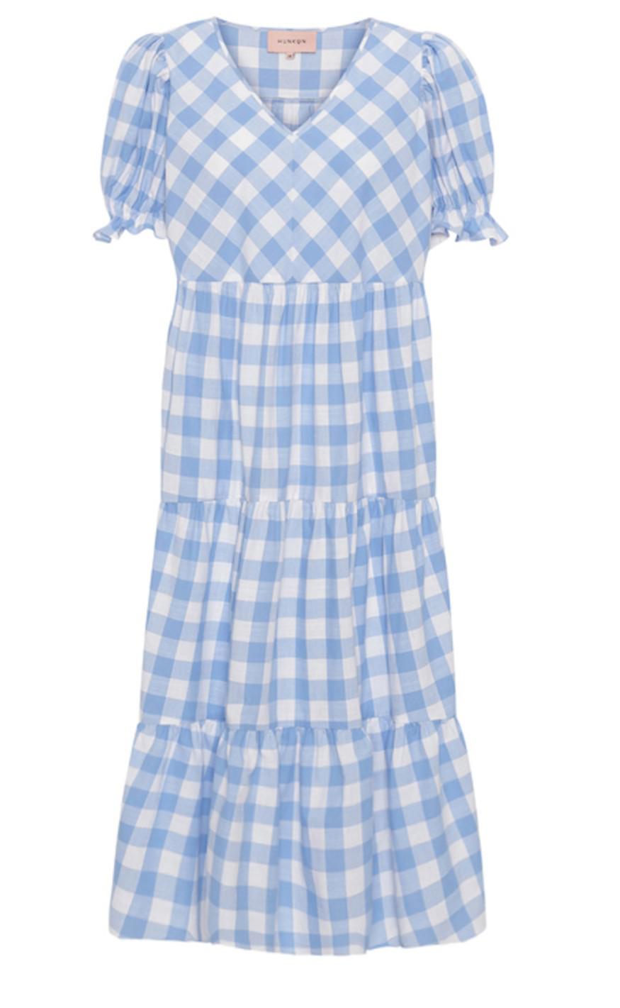 Hunkøn Kjole Geira Blue Checked