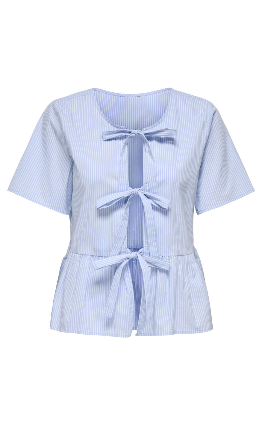 Jdy Top Mio Cashmere Blue Small White Stripes