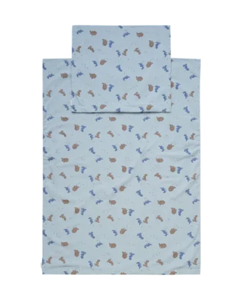 Junior Sengetøj 100x140  Dino Blue Fog