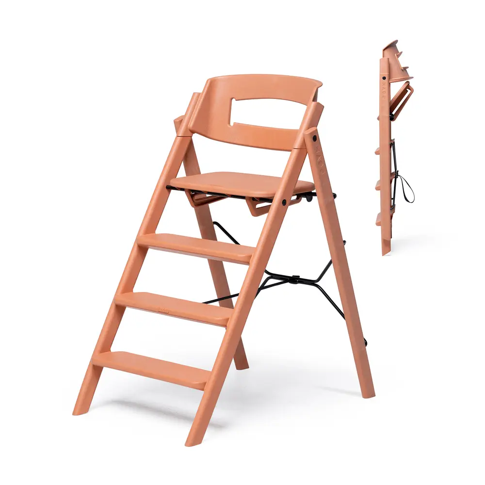 Kaos Klapp Højstol Foldbar Genbrugsplast Terracotta Pink