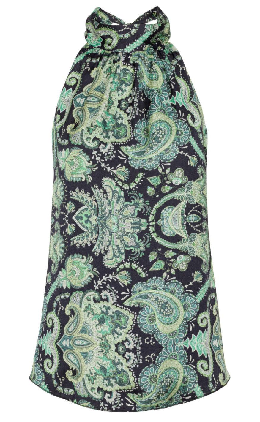 Karmamia Copenhagen Top Eloise Emerald Paisley