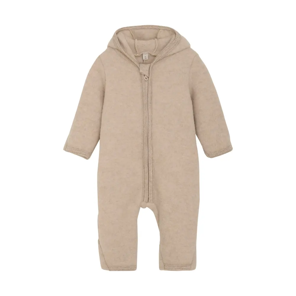 Køredragt ører Uld Fleece Camel Melange 92