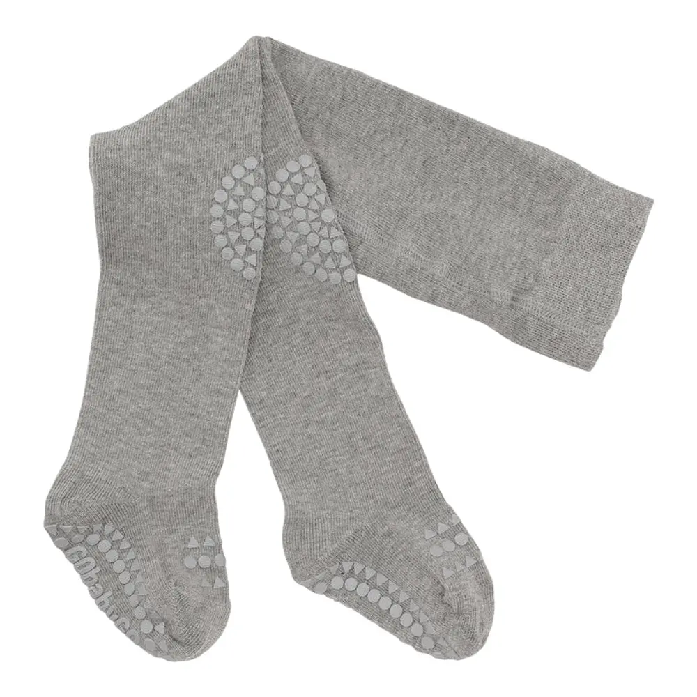 Kravle Strømpebukser Bambus Grey Melange 12-18m