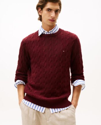 Lambswool Blend Cable Crew