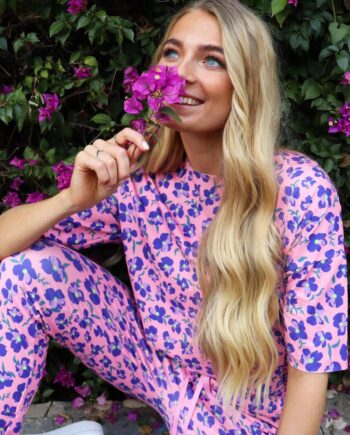 Liberté  -shirt Alma Pink Purple Flower