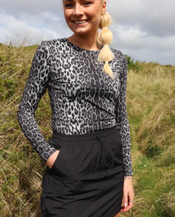 Liberte Bluse Lotus Grey Black Leo