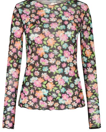 Liberte Bluse Mesh Mint Orange Flowers