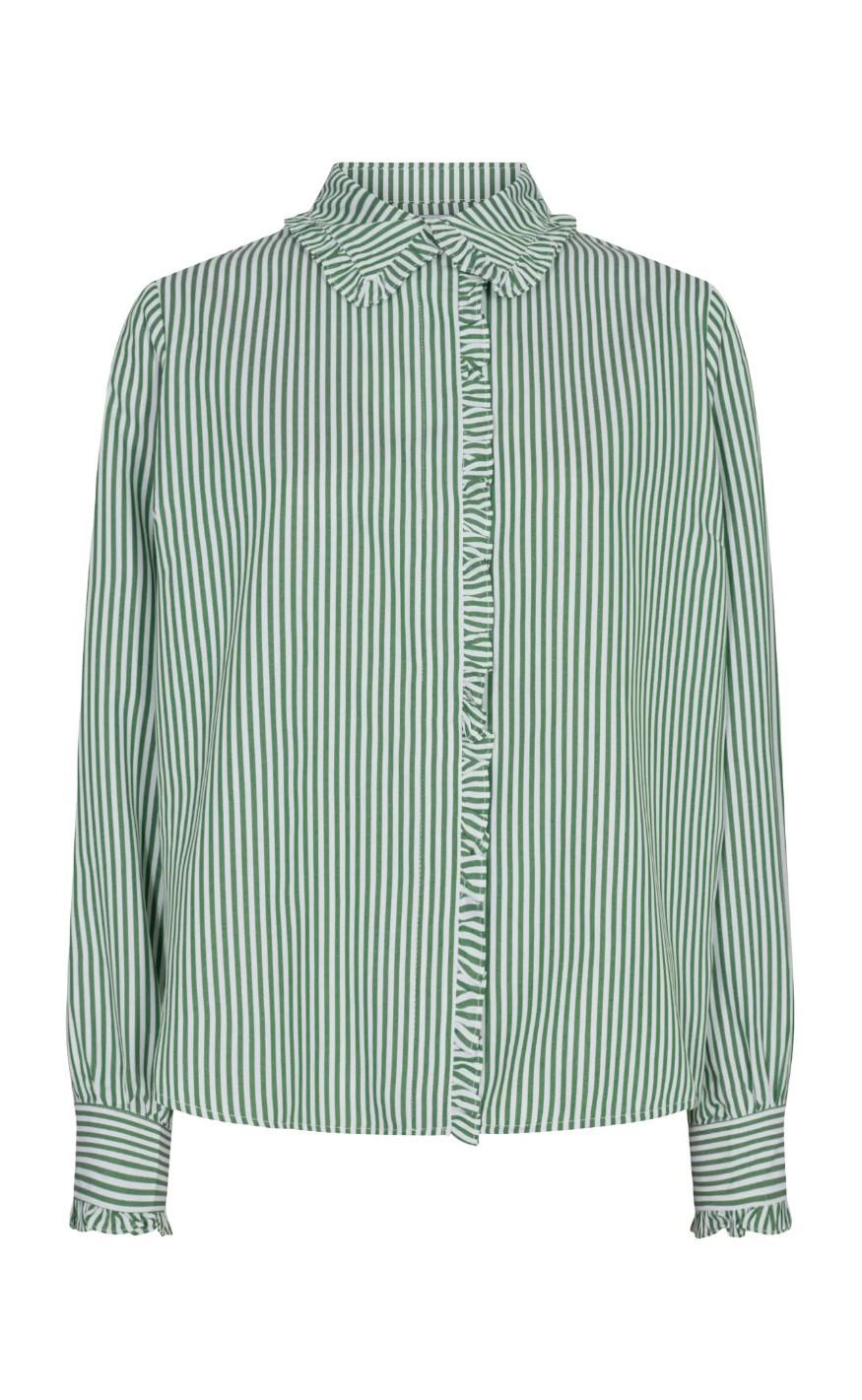 Liberte Bluse Sia Green Stripe