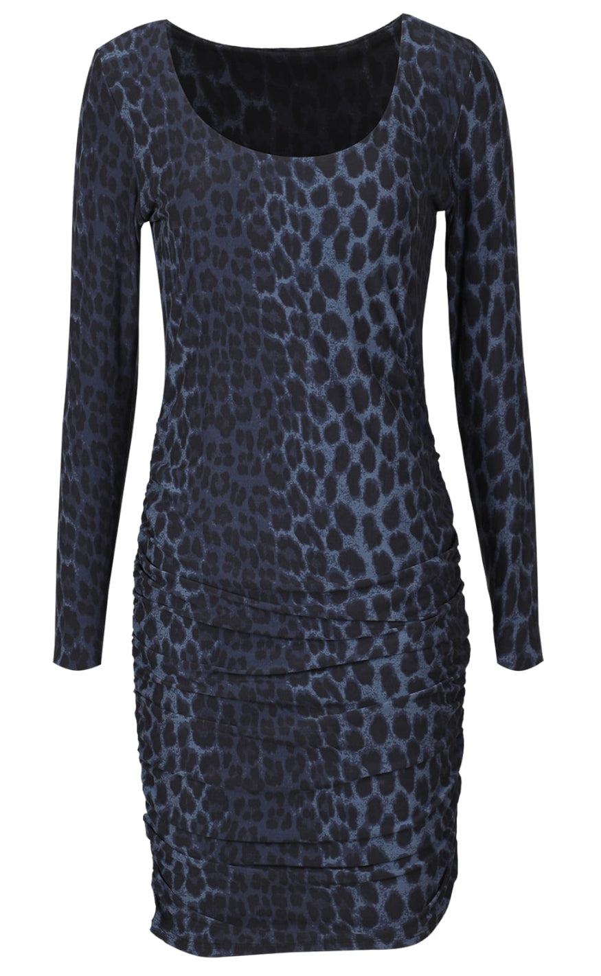 Liberte Kjole Alma Ls Turn  Dusty Navy Leo