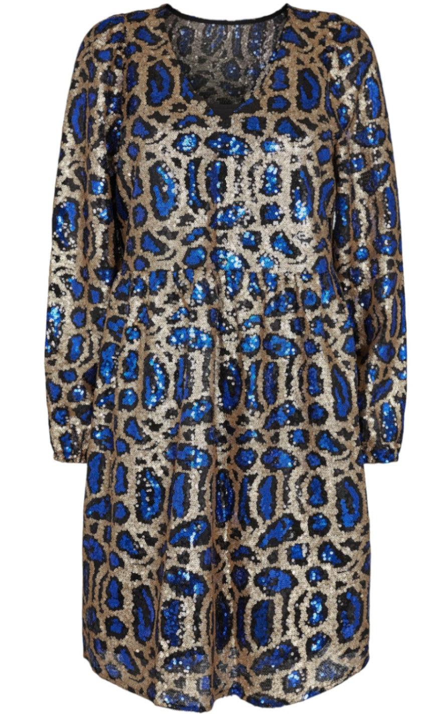 Liberte Kjole Iris Blue Zebra