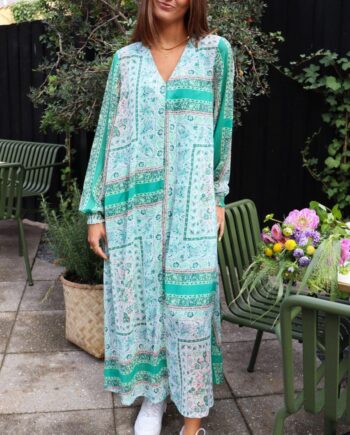 Liberte Kjole Martine Green Paisley