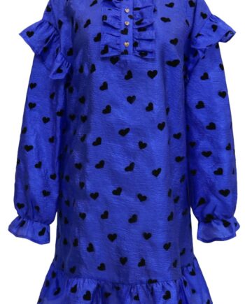 Liberte Kjole Tia Frill Cobolt Blue Black Heart