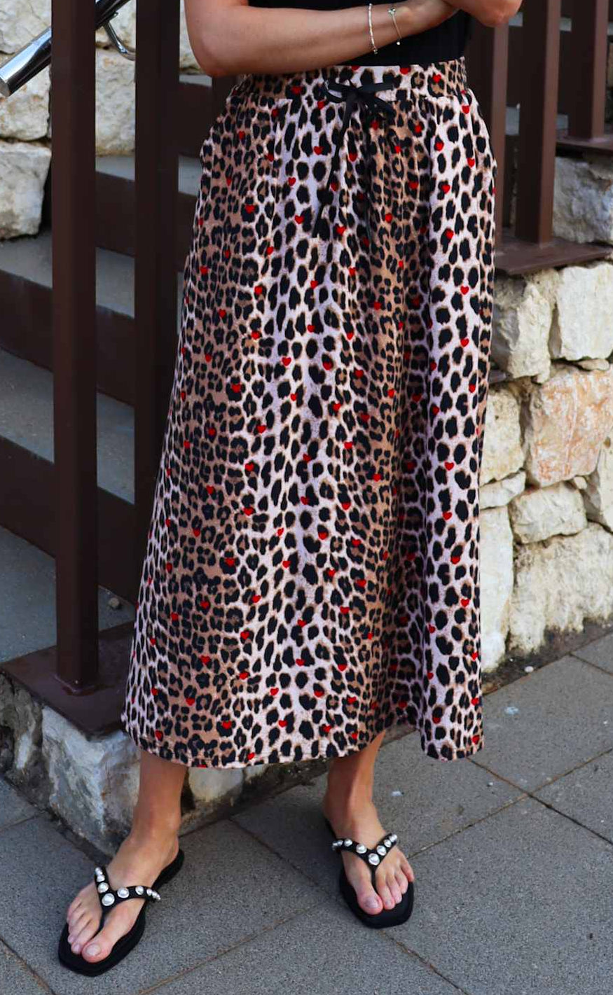 Liberte Nederdel Alma Loose  Lux Leo Red Heart
