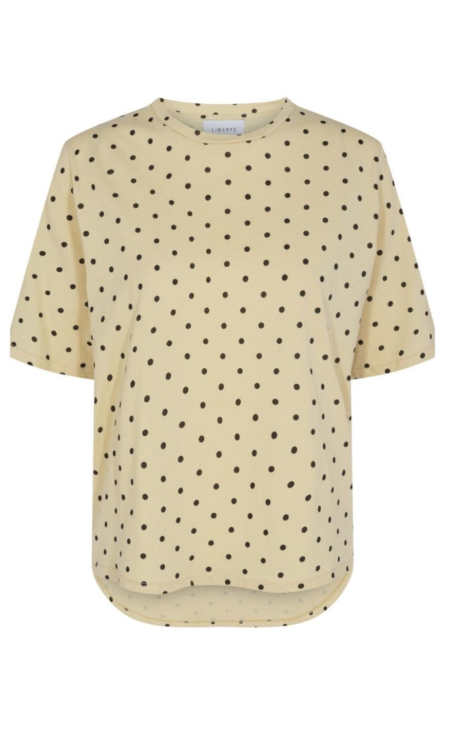 Liberte -shirt Bailey Yellow Black Dot