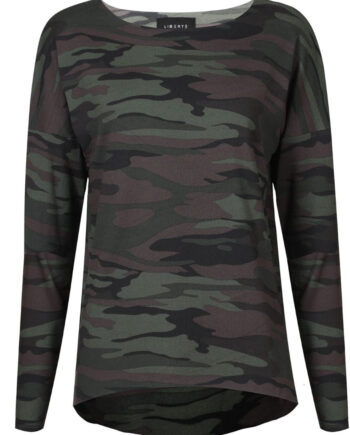 Liberte Top Alma Fleece Dusty Camo Dark Brown