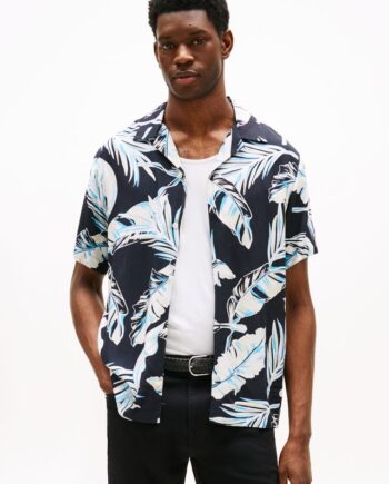 Lightweight Leaf Aop Ss Shirt