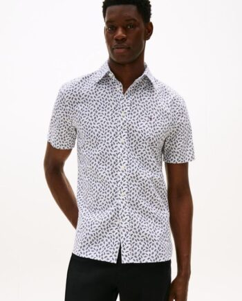 Linen Blend Aop Ss Rf Shirt