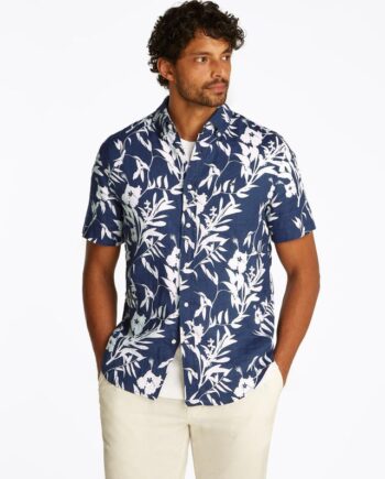 Linen Tropical Prt Ss Rf Shirt