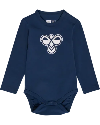 Logo Langærmet Body Dress Blue 80