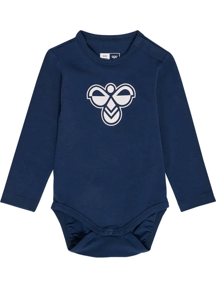 Logo Langærmet Body Dress Blue 80