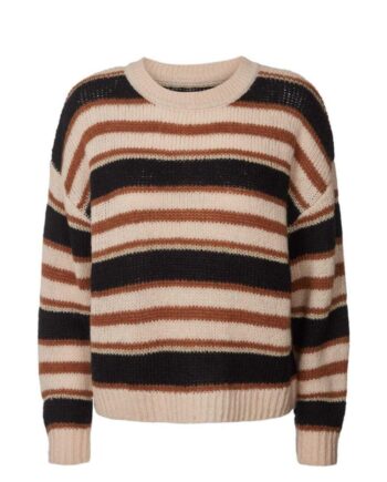 Lollys Laundry Jumper Terry Creme Stripe