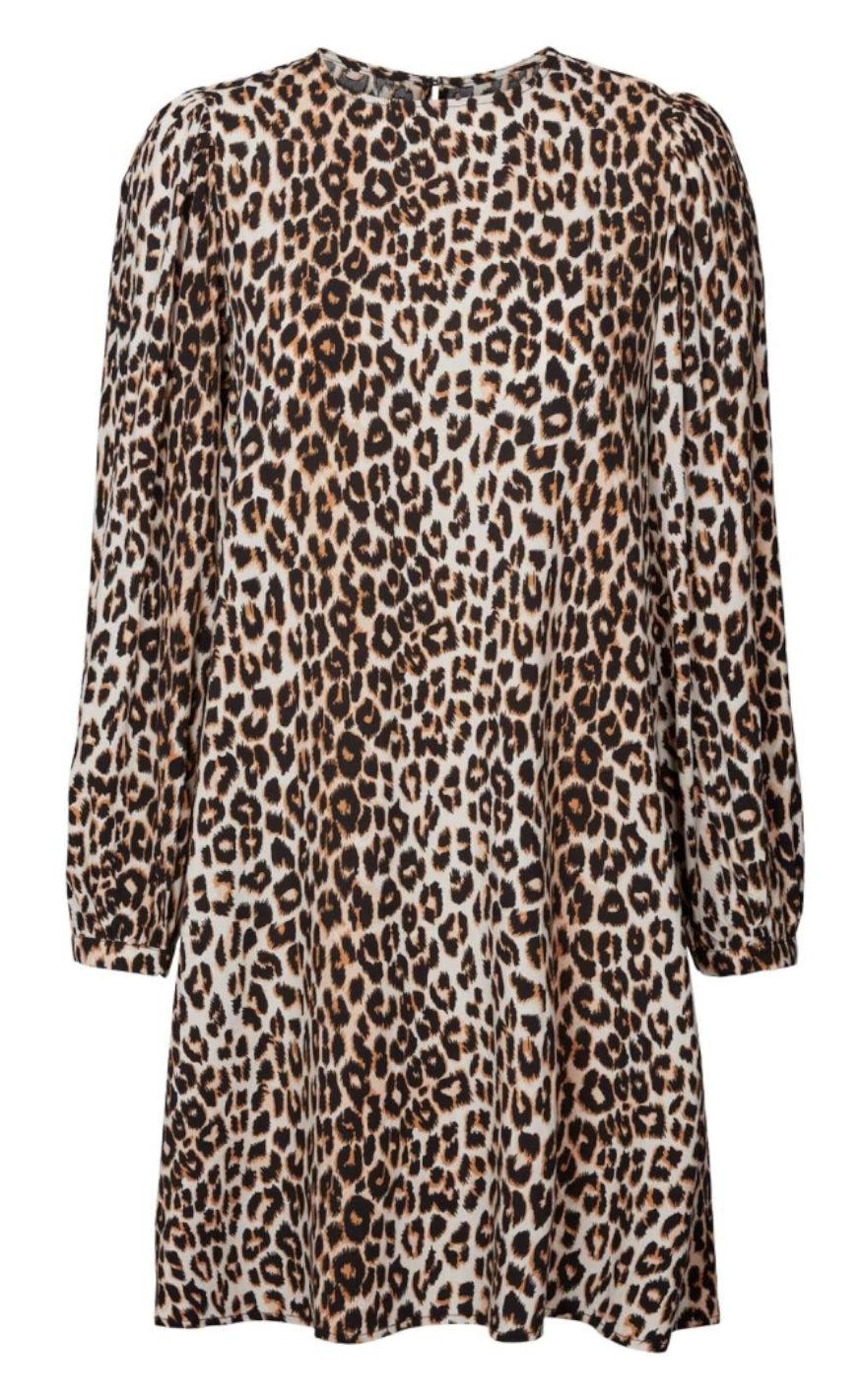 Lollys Laundry Kjole Carla Leopard Print