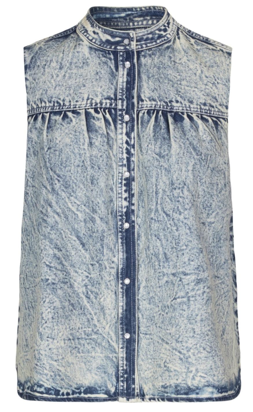Lollys Laundry Vest Frankie Dusty Blue