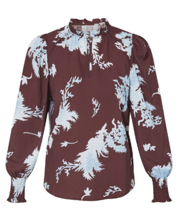 Love   Divine Bluse Love490-25 Bordeaux Leaf