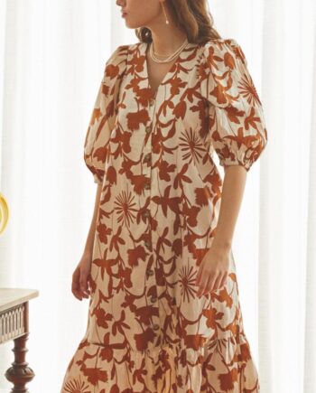 Love   Divine Kjole Love631 Cream   Cognac