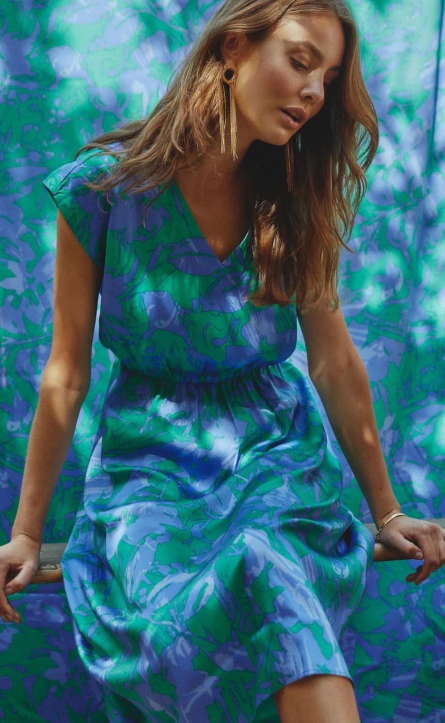 Love Divine Kjole Love920 Green Blue