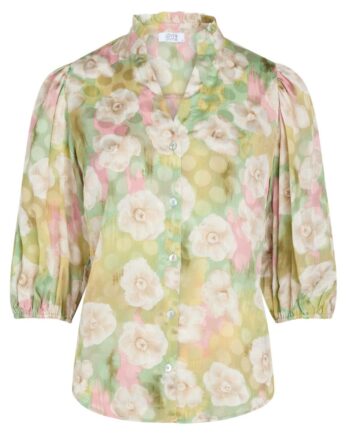 Love   Divine Skjorte Love457-  Green Flower