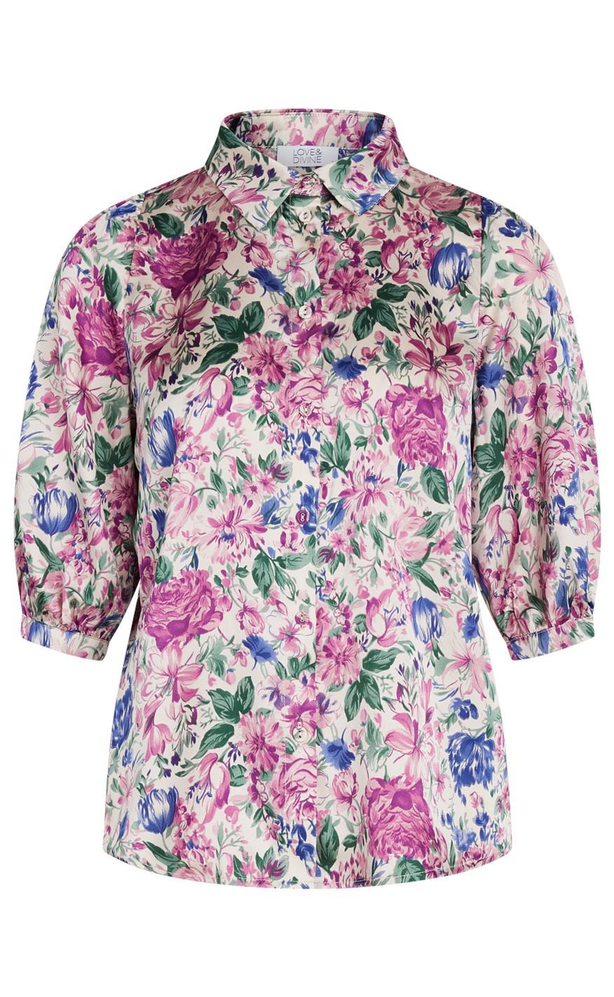 Love Divine Skjorte Love789- Multi Flower
