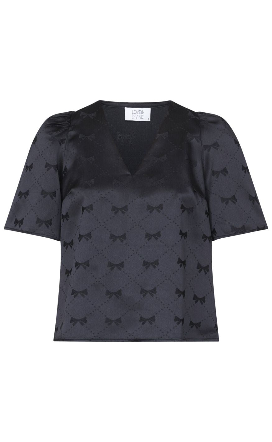 Love Divine Top Love1227 Black Bow