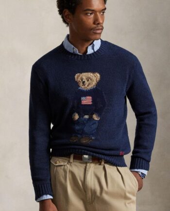 Lscrflagbear-long Sleeve-pullover