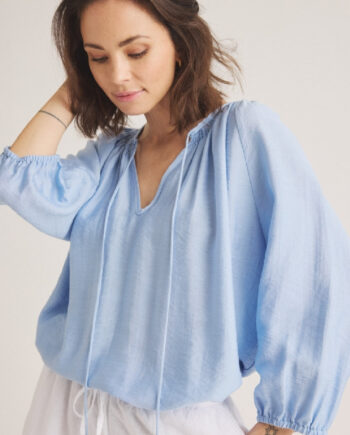 Luxzuz Bluse Cici Chambray Blue
