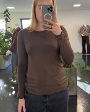 Luxzuz Bluse Sigba Bamboo Coffee Bean