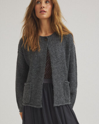 Luxzuz Cardigan Jeantos Asphalt