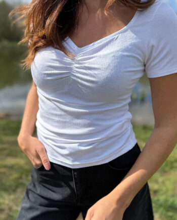 Luxzuz  -shirt Klaudine White